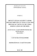 Thiết kế và sử dụng sách điện tử (e book) nhằm phát triển năng lực tự học của học sinh trong dạy học chương cấu trúc tế bào, sinh học 10, trung học phổ thông​