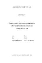 ứng dụng siêu âm trong chẩn đoán và điều trị bệnh viêm tử cung ở chó tại địa bàn hà nội  