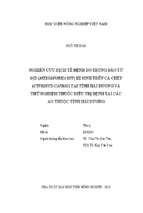 Nghiên cứu dịch tễ bệnh do trùng bào tử sợi (myxosporea spp) kí sinh trên cá chép (cyprinus caprio) tại tỉnh hải dương và thử nghiệm thuốc điều trị bệnh tại các ao thuộc tỉnh hải dương  