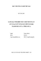 đánh giá tình hình thực hiện phương án quy hoạch sử dụng đất đến năm 2020 thành phố sơn la tỉnh sơn la  