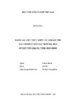 đánh giá việc thực hiện các khoản thu tài chính từ đất đai trên địa bàn huyện yên khánh, tỉnh ninh bình  