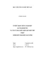 Tuyển chọn chủng nấm men saccharomyces và tối ưu hóa điều kiện lên men thu nhận sinh khối nấm men giàu kẽm  