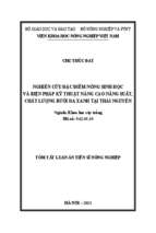 Nghiên cứu đặc điểm nông sinh học và biện pháp kỹ thuật nâng cao năng suất, chất lượng giống bưởi da xanh tại thái nguyên tt