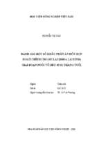 đánh giá một số khẩu phần ăn hỗn hợp hoàn chỉnh cho bò lai (bbb x lai sind) giai đoạn nuôi vỗ béo 19 21 tháng tuổi  