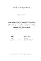 Tăng cường quản lý thu thuế tài nguyên đối với hoạt động khai thác khoáng sản trên địa bàn tỉnh hòa bình  