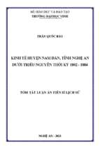 Kinh tế huyện nam đàn, tỉnh nghệ an dưới triều nguyễn thời kỳ 1802   1884 tt