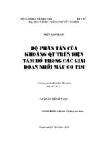 độ phân tán của khoảng qt trên điện tâm đồ trong các giai đoạn nhồi máu cơ tim