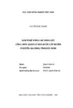 Giải pháp nâng cao năng lực công chức quản lý nhà nước cấp huyện ở huyện gia bình, tỉnh bắc ninh  