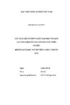 Xây dựng bản đồ đơn vị đất đai phục vụ đánh giá thích hợp đất đai cho sản xuất nông nghiệp, huyện saythany, thủ đô viêng chăn, chdcnd lào  