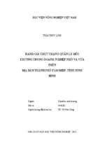 đánh giá thực trạng quản lý môi trường trong doanh nghiệp nhỏ và vừa trên địa bàn thành phố tam điệp, tỉnh ninh bình  
