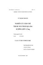 Nghiên cứu bào chế thuôc dán thấm qua da scopolamin 1,5mg