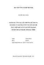 đánh giá công tác bồi thường, hỗ trợ và tái định cư khi nhà nước thu hồi đất để thực hiện một số dự án trên địa bàn huyện thuận thành, tỉnh bắc ninh  
