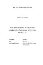 Tình hình chăn nuôi bò thịt và thử nghiệm nuôi vỗ béo bò lai hướng thịt tại đắk lắk  