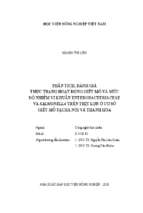 Phân tích, đánh giá thực trạng hoạt động giết mổ và mức độ nhiễm vi khuẩn enterobacteriae và salmonella trên thịt lợn ở cơ sở giết mổ tại hà nội và thanh hóa  