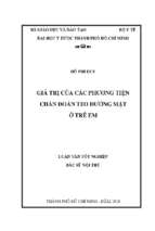 Giá trị của các phương tiện chẩn đoán teo đường mật ở trẻ em