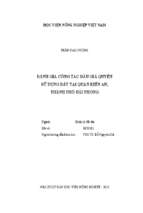 đánh giá công tác đấu giá quyền sử dụng đất tại quận kiến an, thành phố hải phòng  