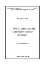 đánh giá kết quả điều trị lymphôm không hodgkin ơ người lớn