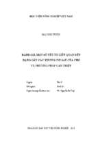 đánh giá một số yếu tố liên quan đến dạng gãy các xương chi sau của chó và phương pháp can thiệp  