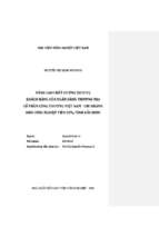 Nâng cao chất lượng dịch vụ khách hàng của ngân hàng thương mại cổ phần công thương việt nam   chi nhánh khu công nghiệp tiên sơn, tỉnh bắc ninh  