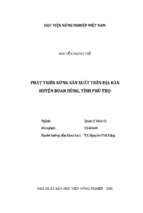 Phát triển rừng sản xuất trên địa bàn huyện đoanh hùng, tỉnh phú thọ  