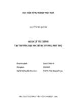 Quản lý tài chính tại trường đại học hùng vương, phú thọ  