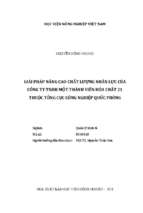 Giải pháp nâng cao chất lượng nhân lực của công ty tnhh một thành viên hóa chất 21 thuộc tổng cục công nghiêp quốc phòng  