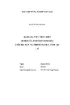 đánh giá việc thực hiện quyền của người sử dụng đất trên địa bàn thành phố pleiku, tỉnh gia lai  