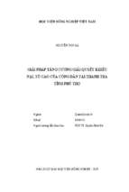 Giải pháp tăng cường giải quyết khiếu nại, tố cáo của công dân tại thanh tra tỉnh phú thọ  