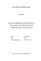 đánh giá tình hình thực hiện phương án quy hoạch sử dụng đất đến năm 2020 huyện giao thủy, tỉnh nam định  