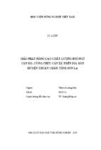 Giải pháp nâng cao chất lượng đội ngũ cán bộ, công chức cấp xã trên địa bàn huyện thuận châu, tỉnh sơn la  