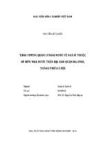 Tăng cường quản lý nhà nước về nhà ở thuộc sở hữu nhà nước trên địa bàn quận ba đình, thành phố hà nội  