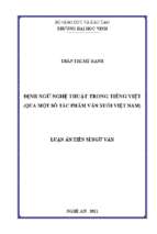 định ngữ nghệ thuật trong tiếng việt (qua một số tác phẩm văn xuôi việt nam)
