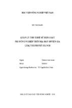 Quản lý thu thuế sử dụng đất phi nông nghiệp trên địa bàn huyện gia lâm, thành phố hà nội  
