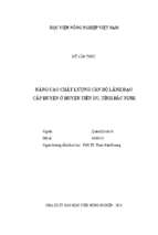 Nâng cao chất lượng cán bộ lãnh đạo cấp huyện ở huyện tiên du, tỉnh bắc ninh  