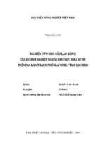 Nghiên cứu nhu cầu lao động của doanh nghiệp ngoài khu vực nhà nước trên địa bàn thành phố bắc ninh, tỉnh bắc ninh  