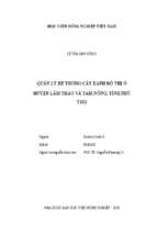 Quản lý hệ thống cây xanh đô thị ở huyện lâm thao và tam nông, tỉnh phú thọ  