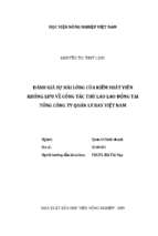đánh giá sự hài lòng của kiểm soát viên không lưu về công tác thù lao lao động tại tổng công ty quản lý bay việt nam  