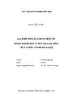 Giải pháp thúc đẩy cho vay đối với doanh nghiệp nhỏ và vừa tại ngân hàng thương mại cổ phần á châu   chi nhánh hà nội  