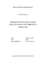 Giải pháp tăng cường quản lý của ban quản lý đối với khu công nghiệp quế võ, tỉnh bắc ninh  