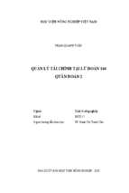 Quản lý tài chính tại lữ đoàn 164 quân đoàn 2  