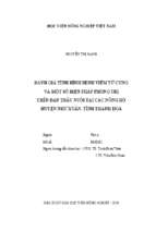 đánh giá tình hình bệnh viêm tử cung và một số biện pháp phòng trị trên đàn trâu nuôi tại các nông hộ huyện như xuân, tỉnh thanh hóa  