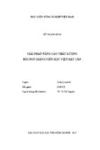 Giải pháp nâng cao chất lượng đội ngũ giảng viên học viện hậu cần  