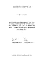 Nghiên cứu đặc điểm bệnh lý của chó mắc viêm ruột tiêu chảy do parvovirus type 2 gây ra và chẩn đoán bệnh bằng kỹ thuật pcr  