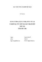 Tăng cường quản lý nhà nước về cai nghiện ma túy trên địa bàn thành phố việt trì, tỉnh phú thọ  