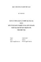 Tăng cường quản lý thuế giá trị gia tăng đối với doanh nghiệp ngoài quốc doanh trên địa bàn huyện thanh sơn, tỉnh phú thọ  