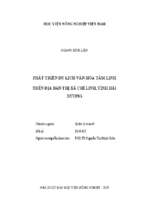 Phát triển du lịch văn hóa tâm linh trên địa bàn thị xã chí linh, tỉnh hải dương  