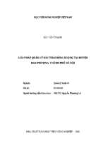 Giải pháp quản lý rác thải đồng ruộng tại huyện đan phượng, thành phố hà nội  