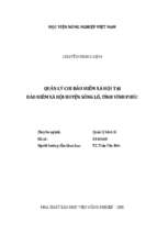 Quản lý chi bảo hiểm xã hội tại bảo hiểm xã hội huyện sông lô, tỉnh vĩnh phúc  