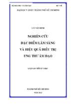 Nghiên cứu đặc điểm lâm sàng và hiệu quả điều trị ung thư âm đạo