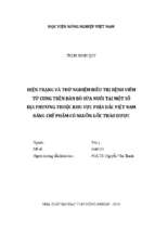 Hiện trạng và thử nghiệm điều trị bệnh viêm tử cung trên đàn bò sữa nuôi tại một số địa phương thuộc khu vực phía bắc việt nam bằng chế phẩm có nguồn gốc thảo dược  